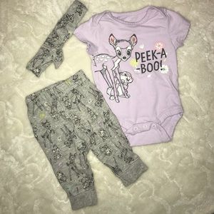 Newborn Bambi and thumper set & matching headband